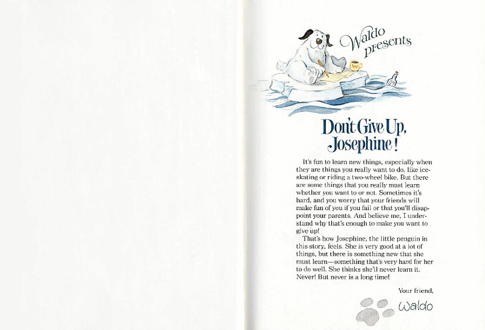 高清彩绘英文原版绘本Don't Give Up Josephine.pdf,第2页预览