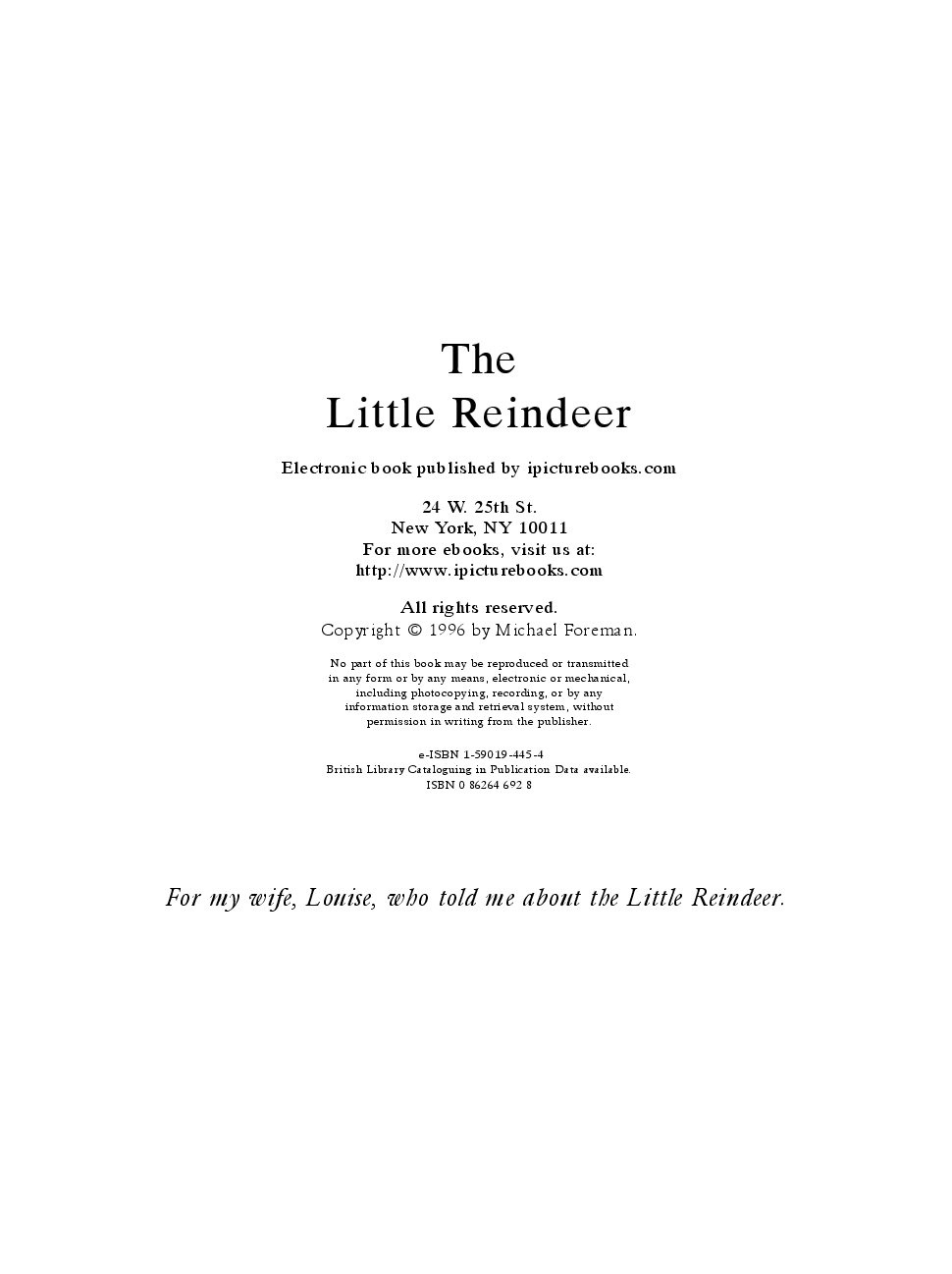 高清彩绘英文原版绘本The Little Reindeer.pdf,第2页预览