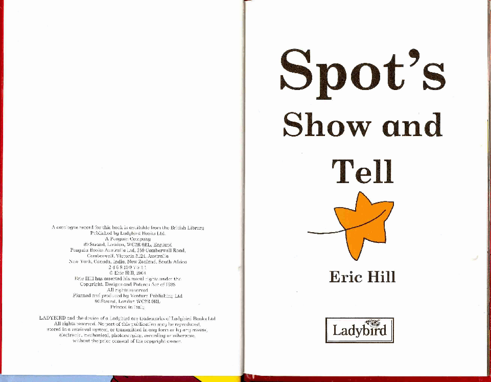 高清彩绘英文原版绘本Spot's Show and Tell.pdf,第2页预览