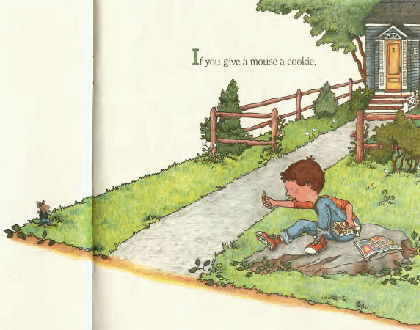 高清彩绘英文原版绘本If You Give A Mouse A Cookie.pdf，第4页预览
