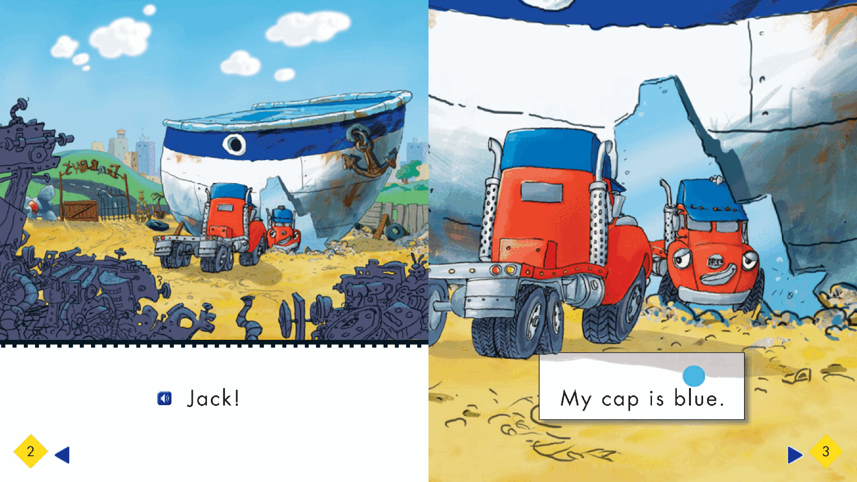 汽车镇的故事英语启蒙绘本10_The_Cap.pdf,第3页预览