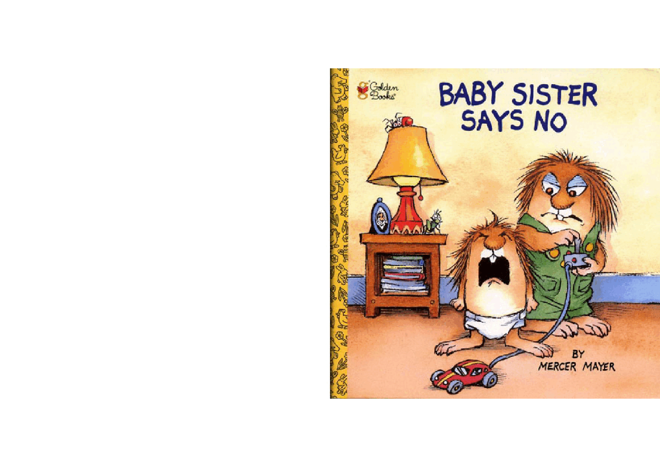 英语绘本小毛人Baby Sister Says No.pdf，第1页预览
