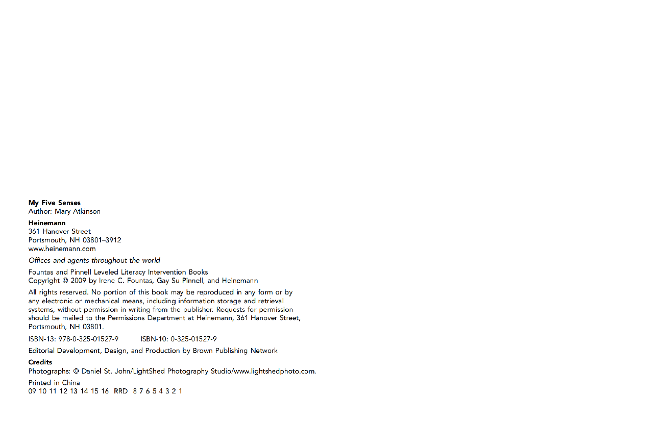 英国海尼曼G1级英语启蒙绘本70 My Five Senses.pdf,第2页预览