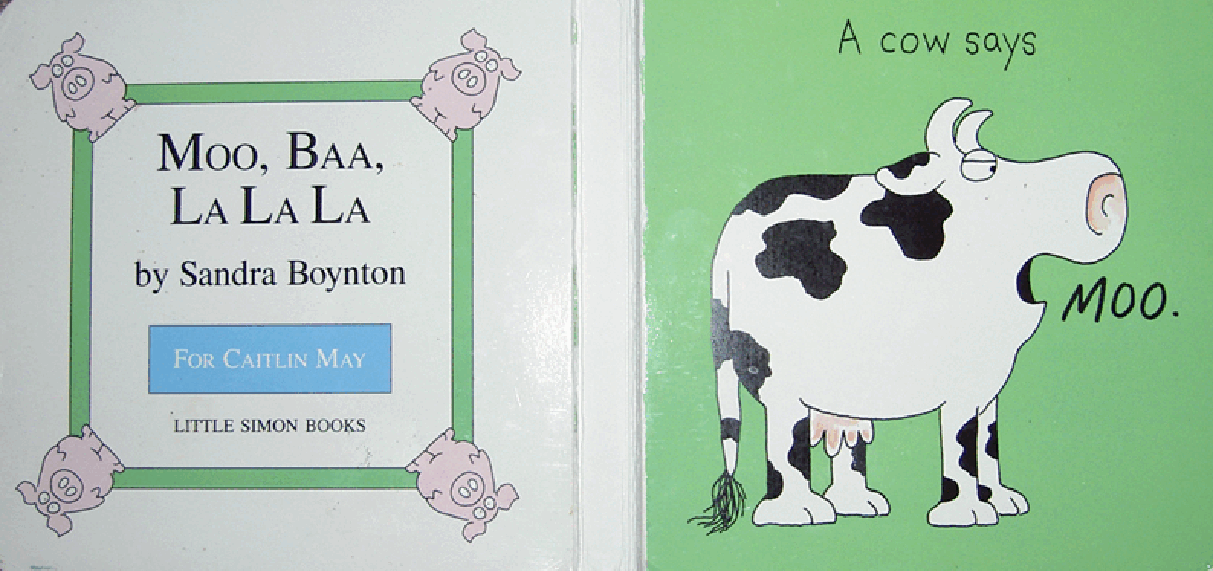 高清彩绘英文原版绘本Moo Ba La La La.pdf,第1页预览