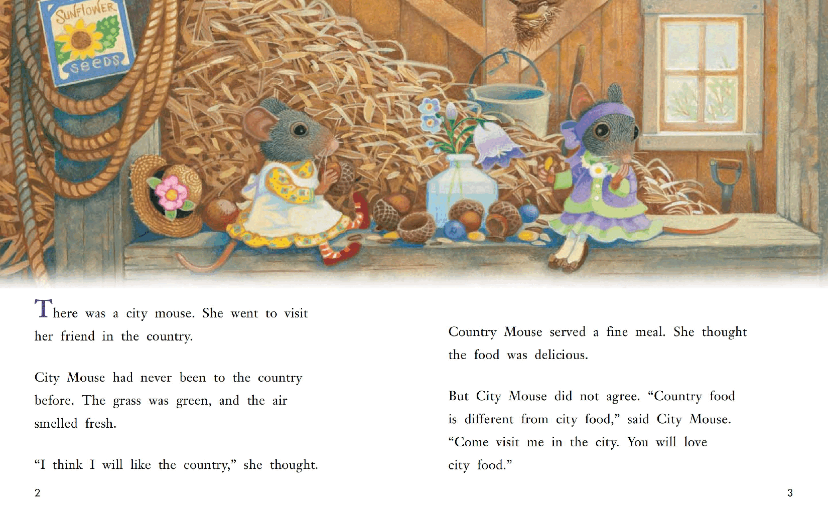 英国海尼曼G2级英语启蒙绘本87 The City Mouse And The Country Mouse.pdf,第4页预览