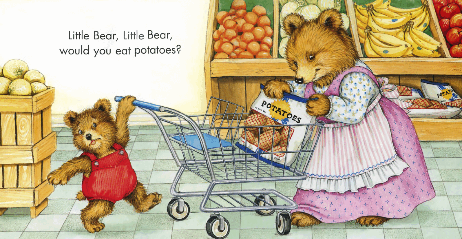 (0-3岁)国外早教机构推荐彩绘英文童书A little Bear.pdf,第4页预览