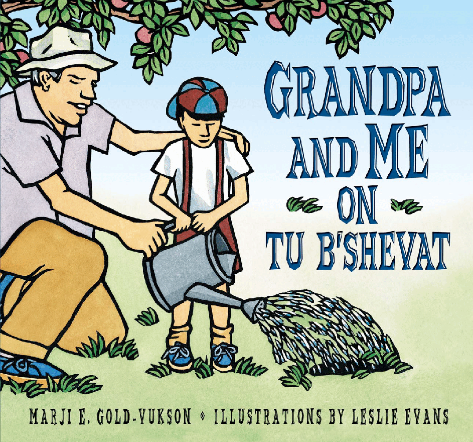 高清彩绘英文原版绘本Grandpa and Me on the Tu b'shevat.pdf，第1页预览