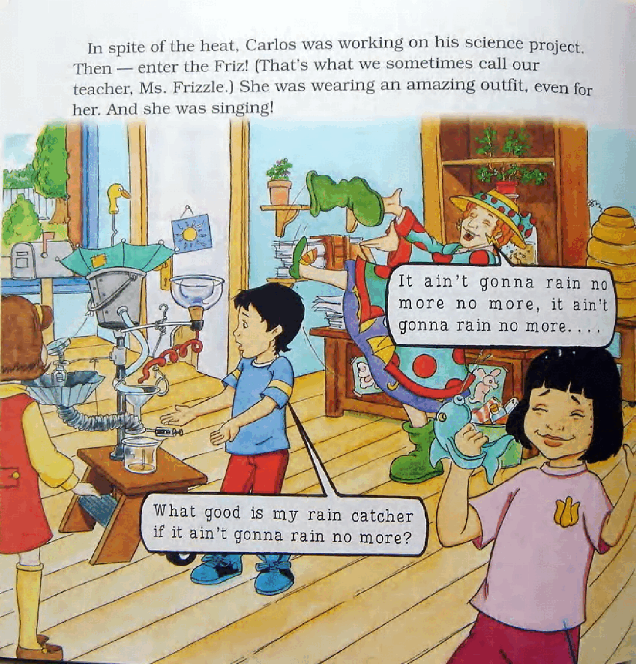 高清彩绘英文原版绘本The Magic School Bus - Kicks up a Storm.pdf,第4页预览
