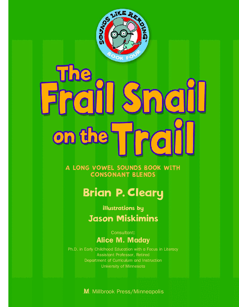 高清彩绘英文原版绘本The Frail Snail on the Trail.pdf,第3页预览