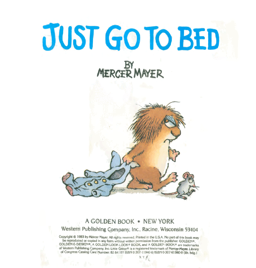英语绘本小毛人Just Go to Bed.pdf,第3页预览