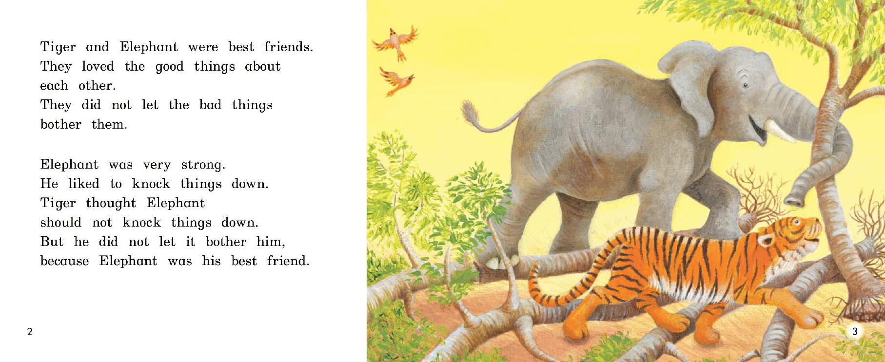 英国海尼曼G2级英语启蒙绘本94 Elephant And Tiger.pdf,第4页预览