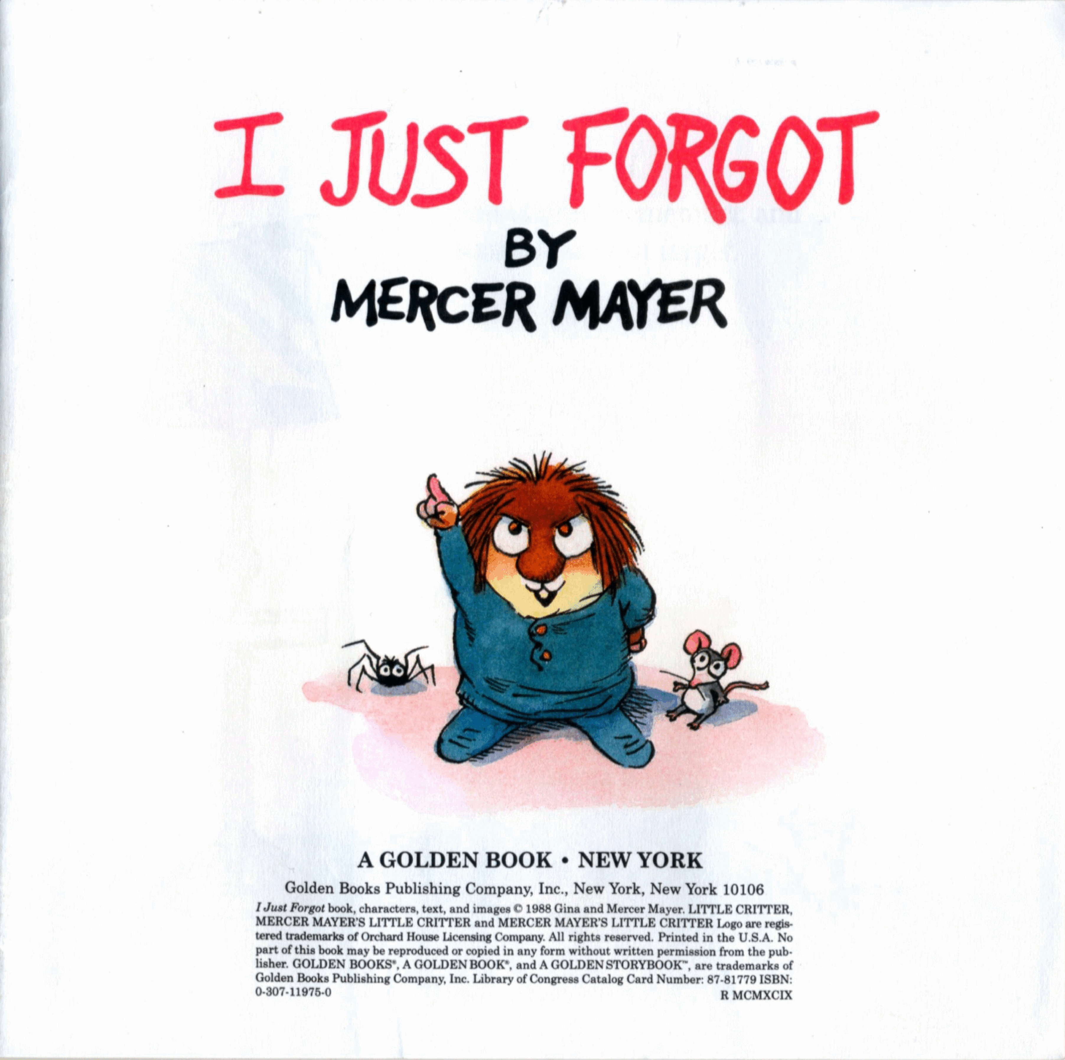 英语绘本小毛人I Just Forgot.pdf,第2页预览