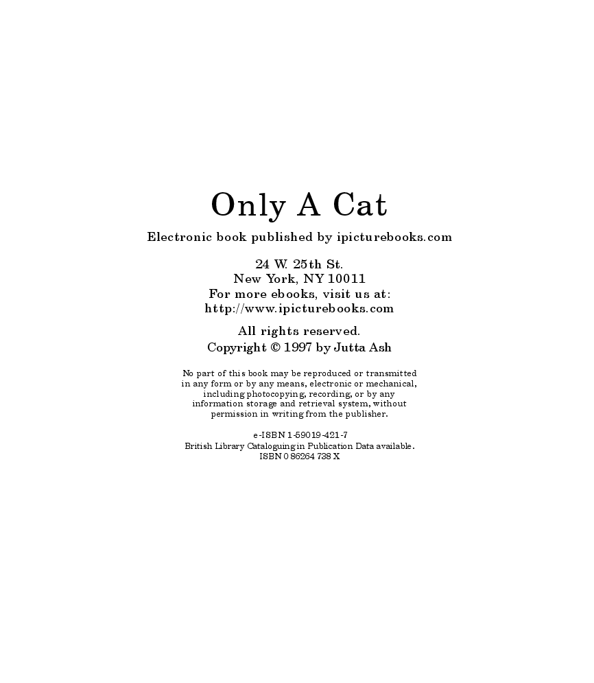 高清彩绘英文原版绘本Only A Cat.pdf,第2页预览