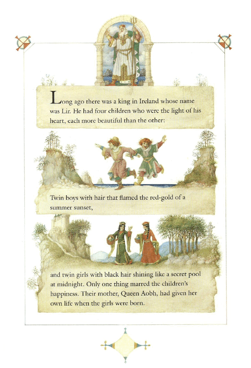 (6-7岁)国外早教机构推荐彩绘英文童书Children of Lir.pdf,第3页预览