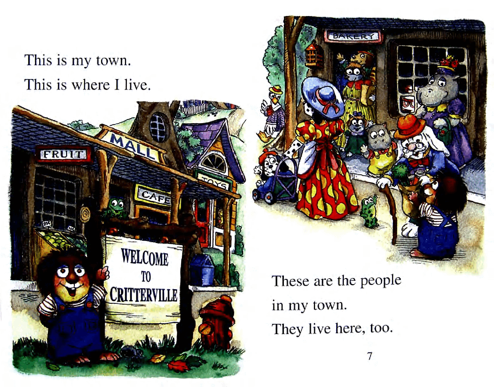 英语绘本小毛人This is My Town(I can read L0).pdf,第3页预览