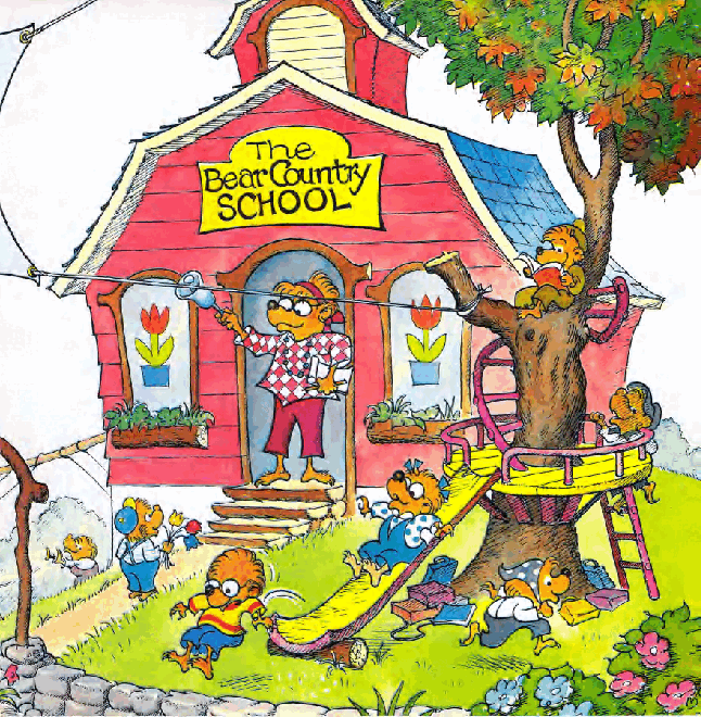 72本贝贝熊早教英文绘本之Berenstain_Bears_Go_To_School.pdf,第4页预览