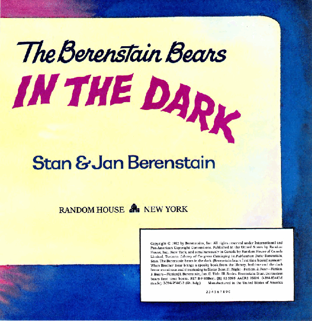 72本贝贝熊早教英文绘本之Berenstain_Bears_In_the_Dark.pdf，第4页预览
