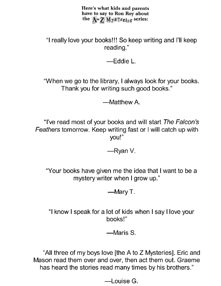 英语启蒙绘本A to Z Mysteries_ The Kidnapped King.pdf，第4页预览