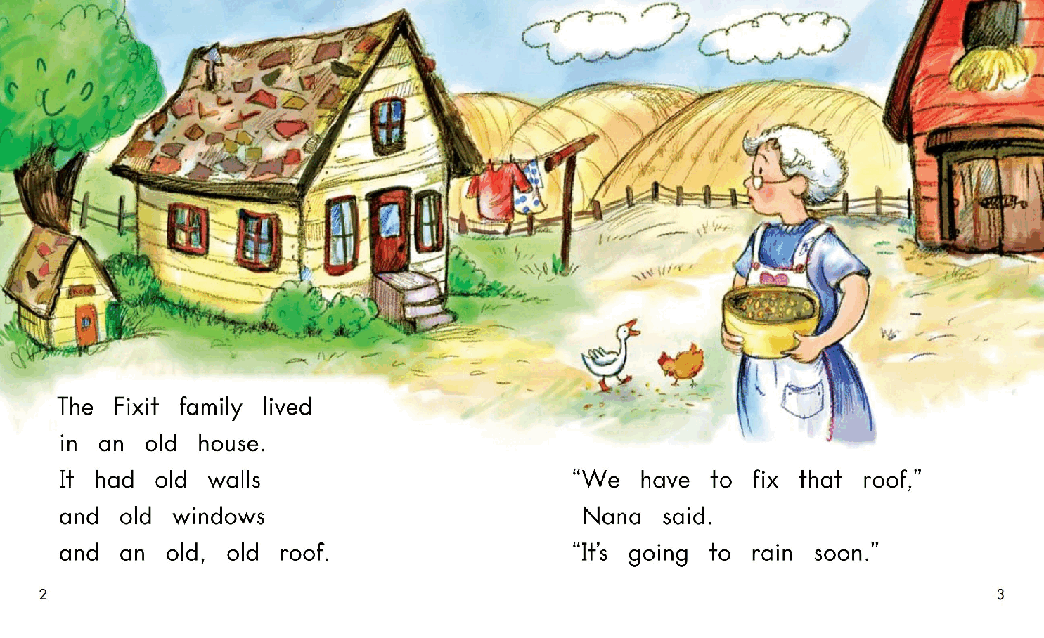 英国海尼曼G2级英语启蒙绘本66 The New Roof.pdf,第4页预览