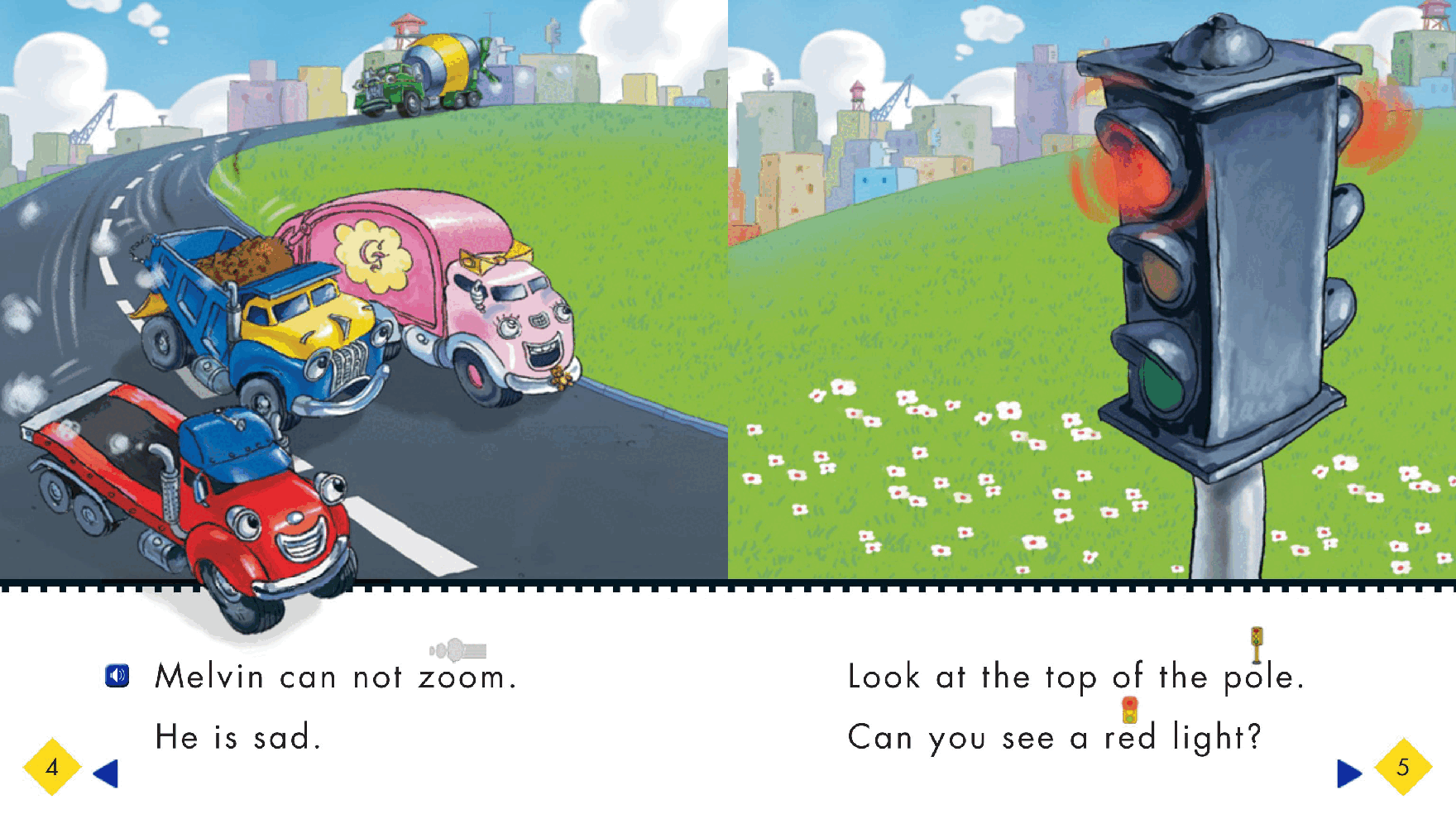 汽车镇的故事英语启蒙绘本18_Go_and_Stop.pdf，第4页预览