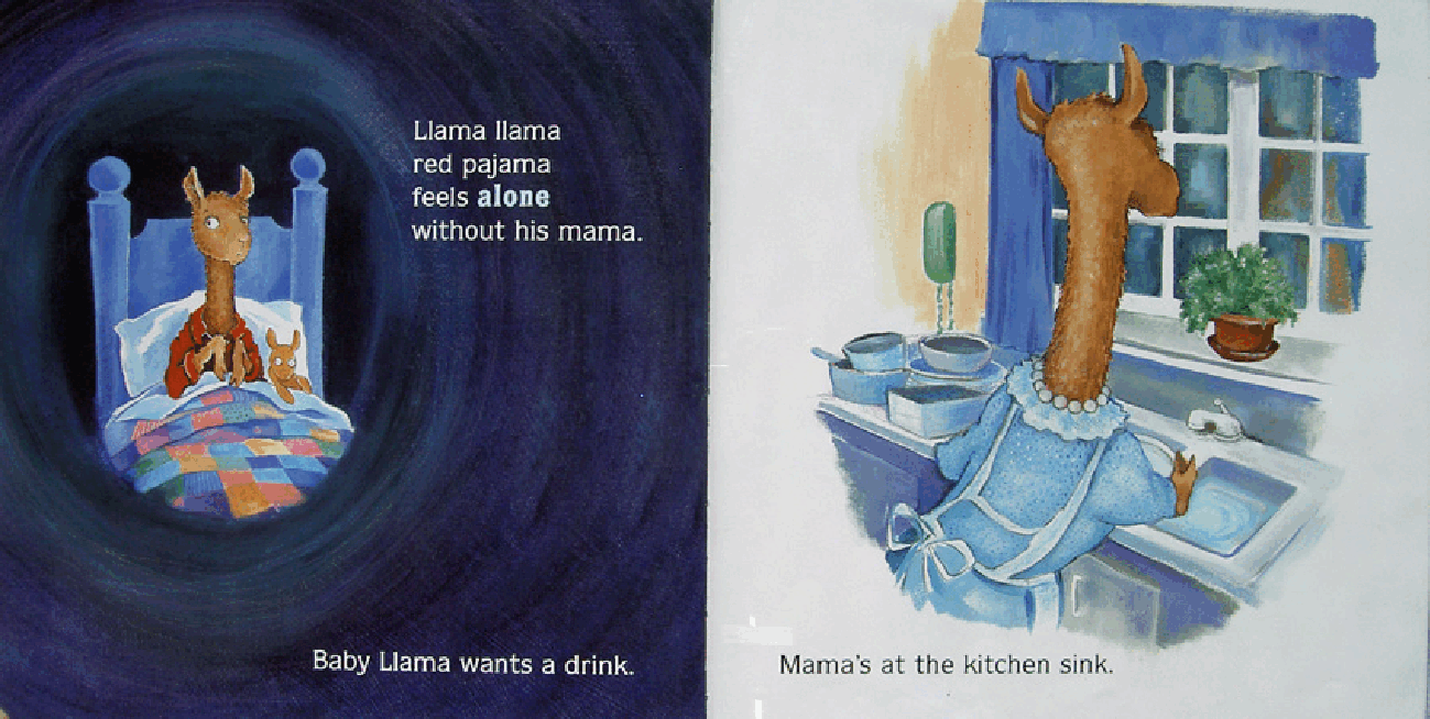 高清彩绘英文原版绘本Llama Llama Red Pajama.pdf,第4页预览