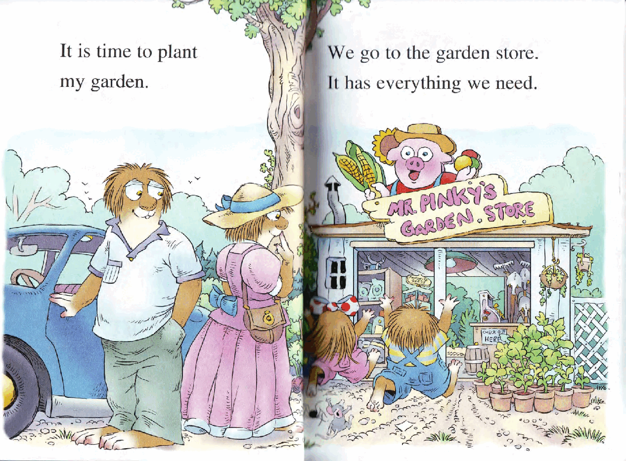 英语绘本小毛人A Green,Green Garden(I can read L0).pdf,第4页预览
