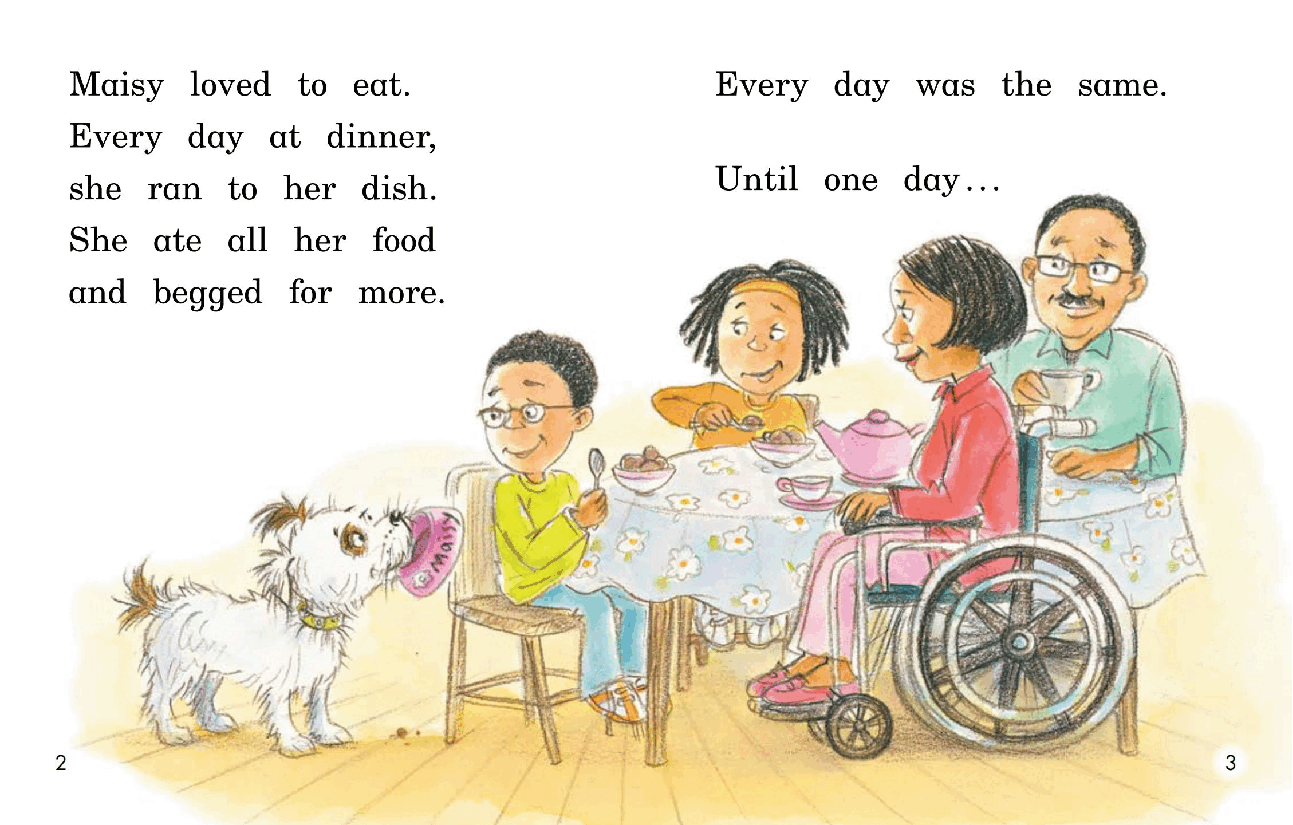 英国海尼曼G1级英语启蒙绘本85 Dinner For Maisy.pdf，第4页预览