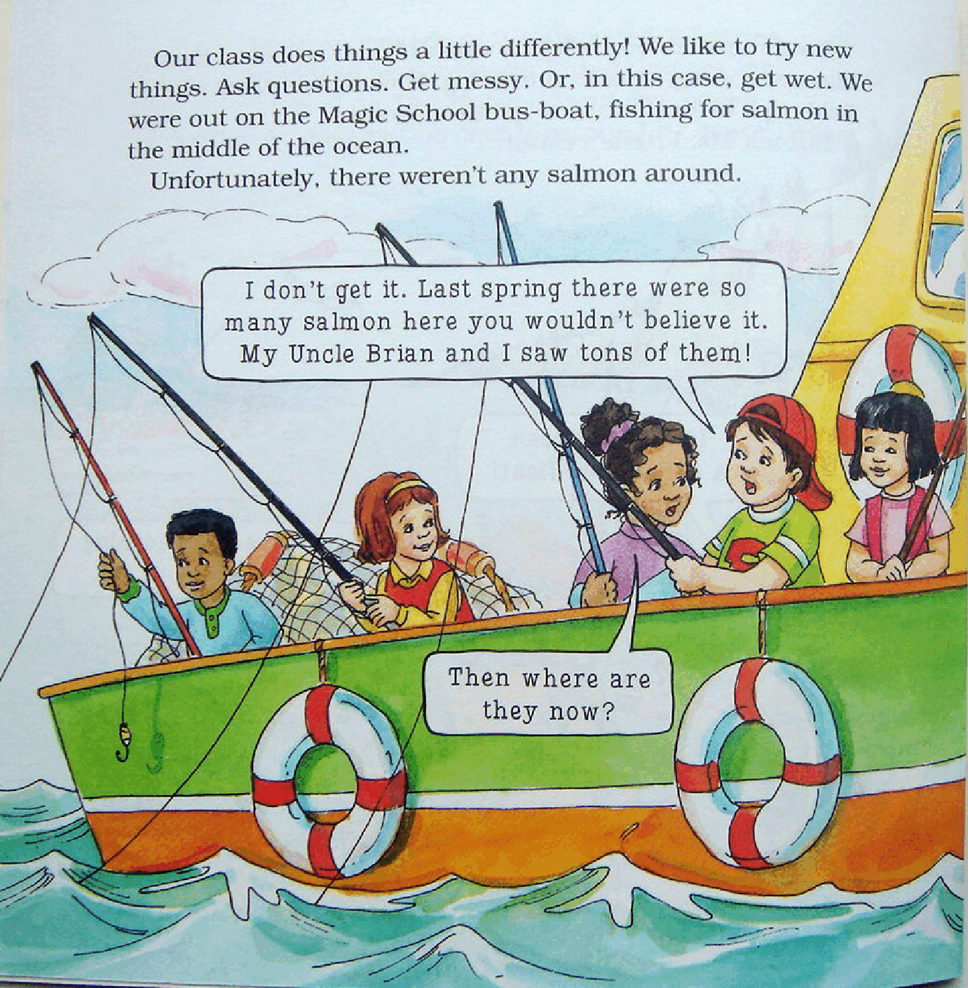 高清彩绘英文原版绘本The Magic School Bus - Goes Upstream.pdf,第4页预览