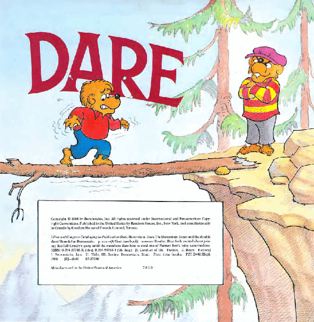 72本贝贝熊早教英文绘本之Berenstain_Bears_and_the_Double_Dare.pdf,第4页预览