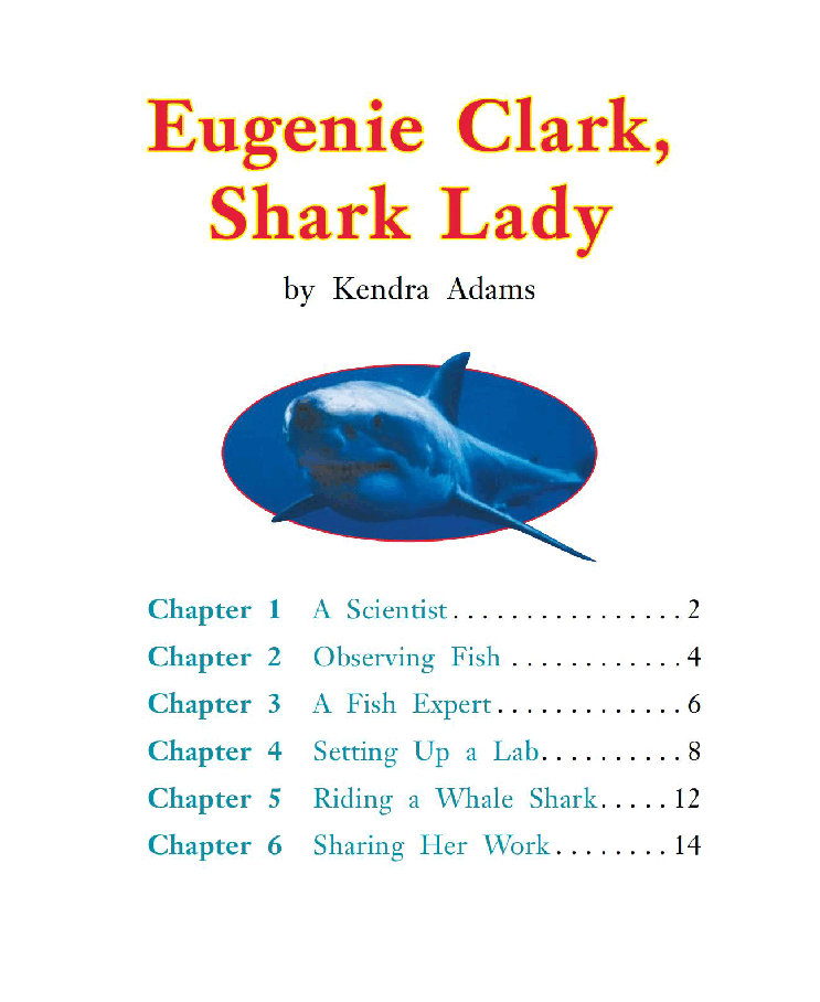 英国海尼曼G2级英语启蒙绘本117 Eugenie Clark Shark Lady.pdf,第3页预览