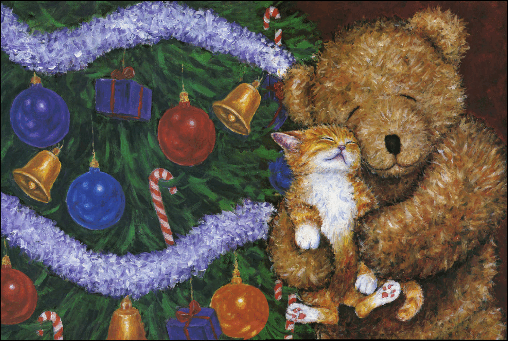 (4-5岁)国外早教机构推荐彩绘英文童书Christmas with Teddy Bear.pdf,第2页预览