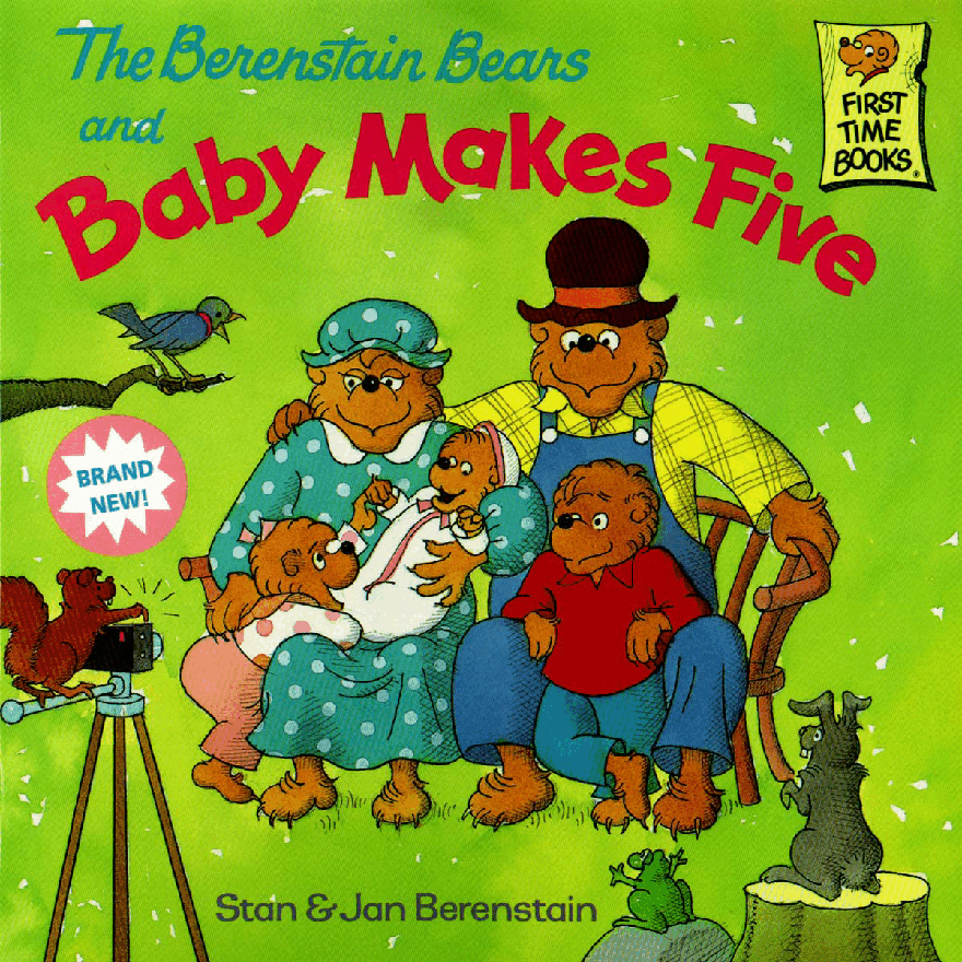 72本贝贝熊早教英文绘本之Berenstain_Bears_and_Baby_Makes_Five.pdf,第1页预览