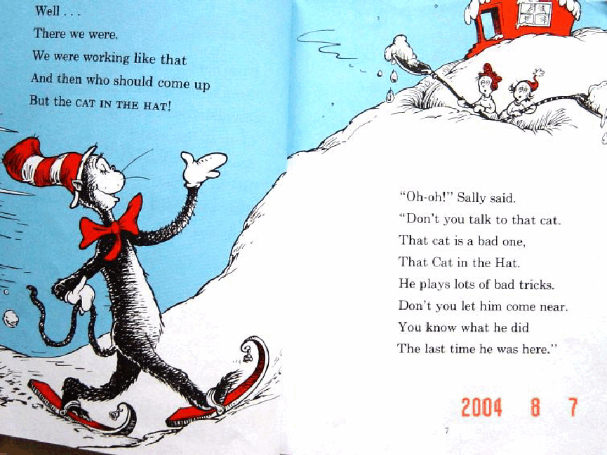 高清彩绘英文原版绘本The Cat in the Hat Comes Back.pdf,第4页预览