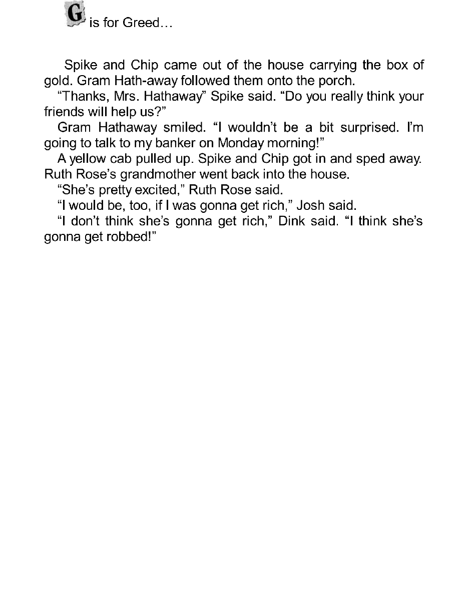 英语启蒙绘本A to Z Mysteries_ The Goose's Gold.pdf,第4页预览