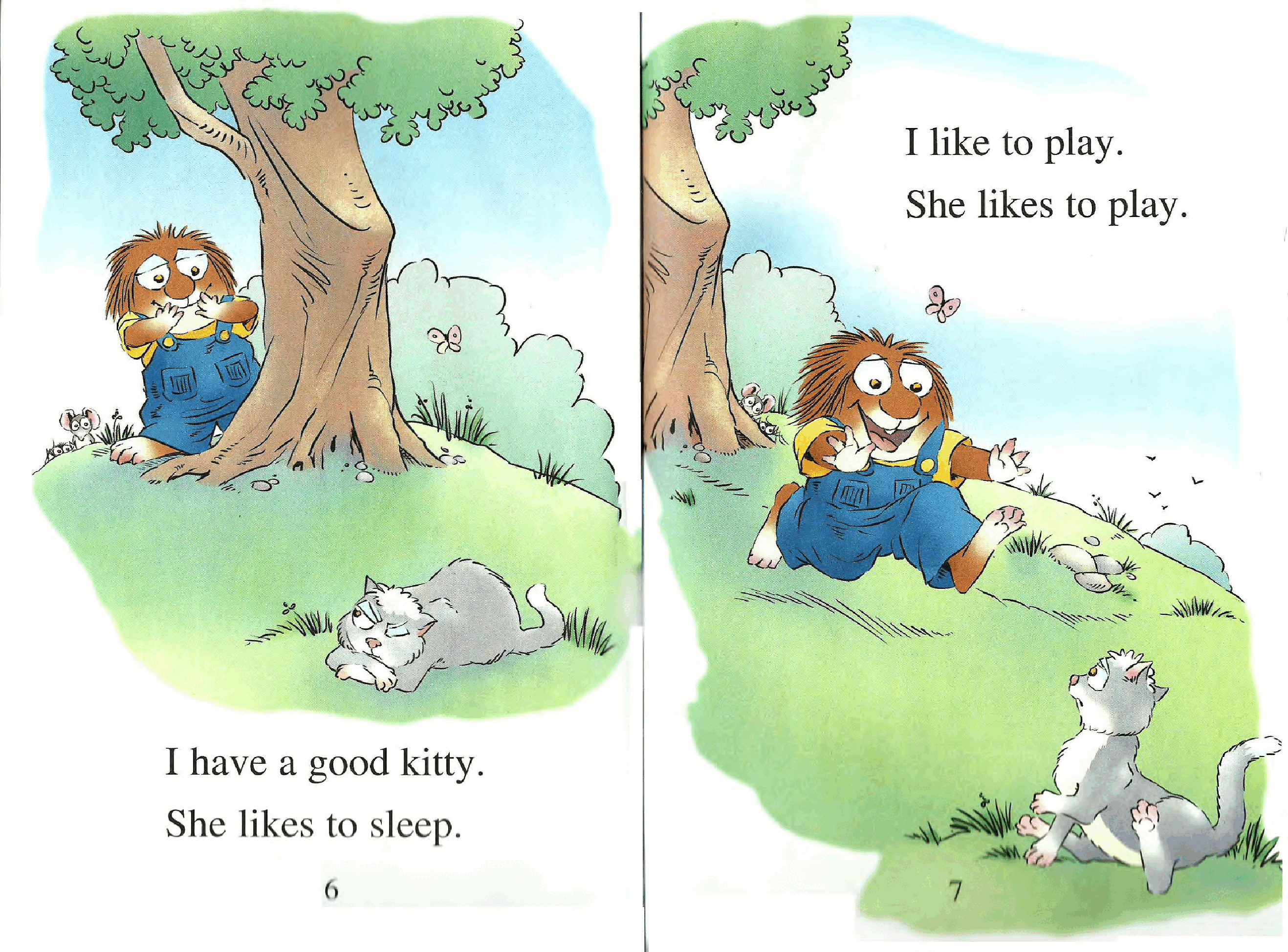 英语绘本小毛人What a Good Kitty.pdf,第4页预览