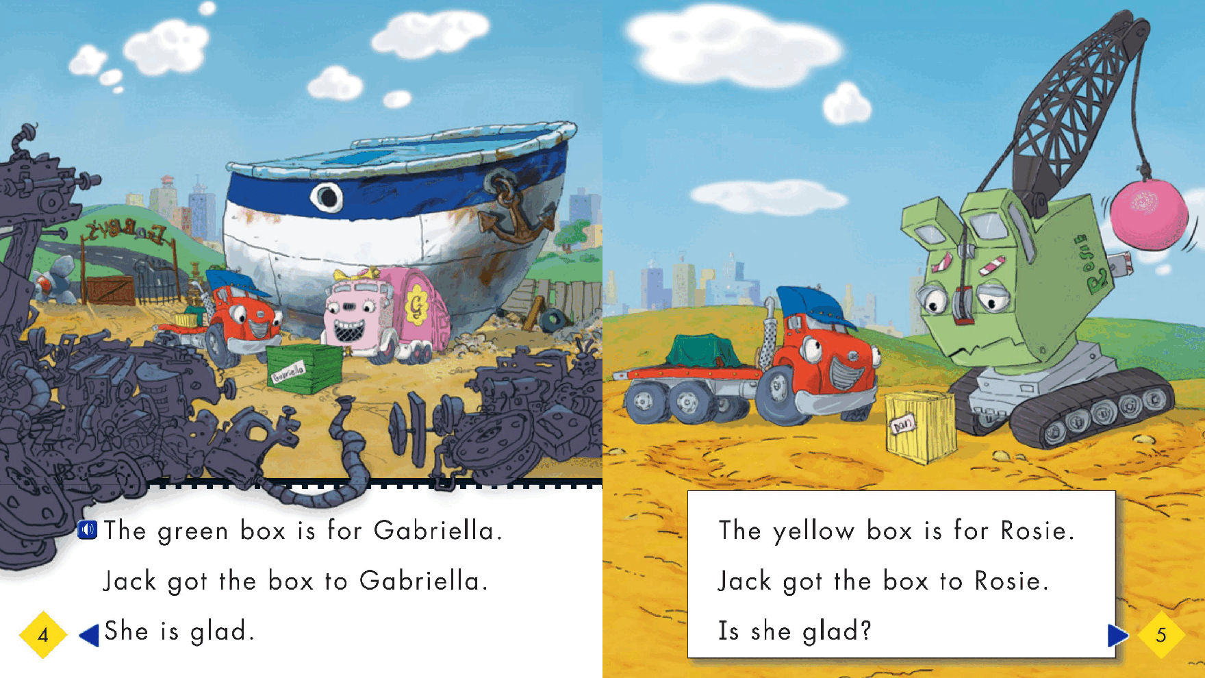 汽车镇的故事英语启蒙绘本26_The_Yellow_Box.pdf,第4页预览