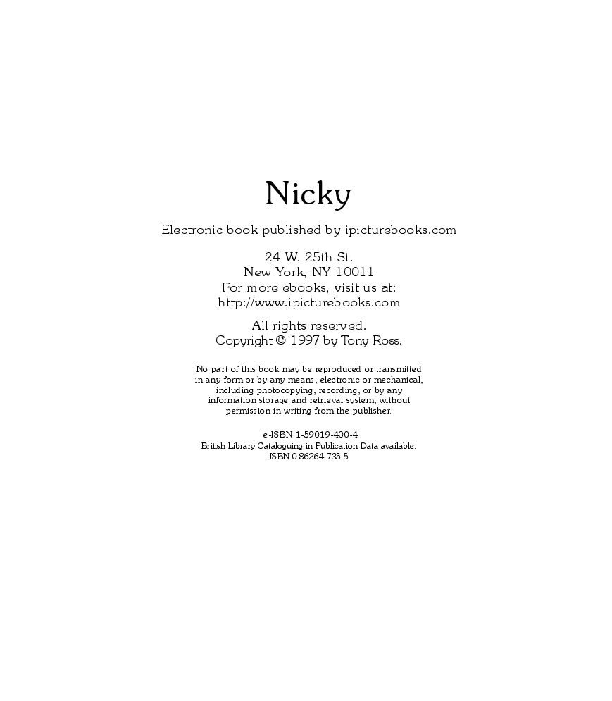 高清彩绘英文原版绘本Nicky.pdf,第2页预览