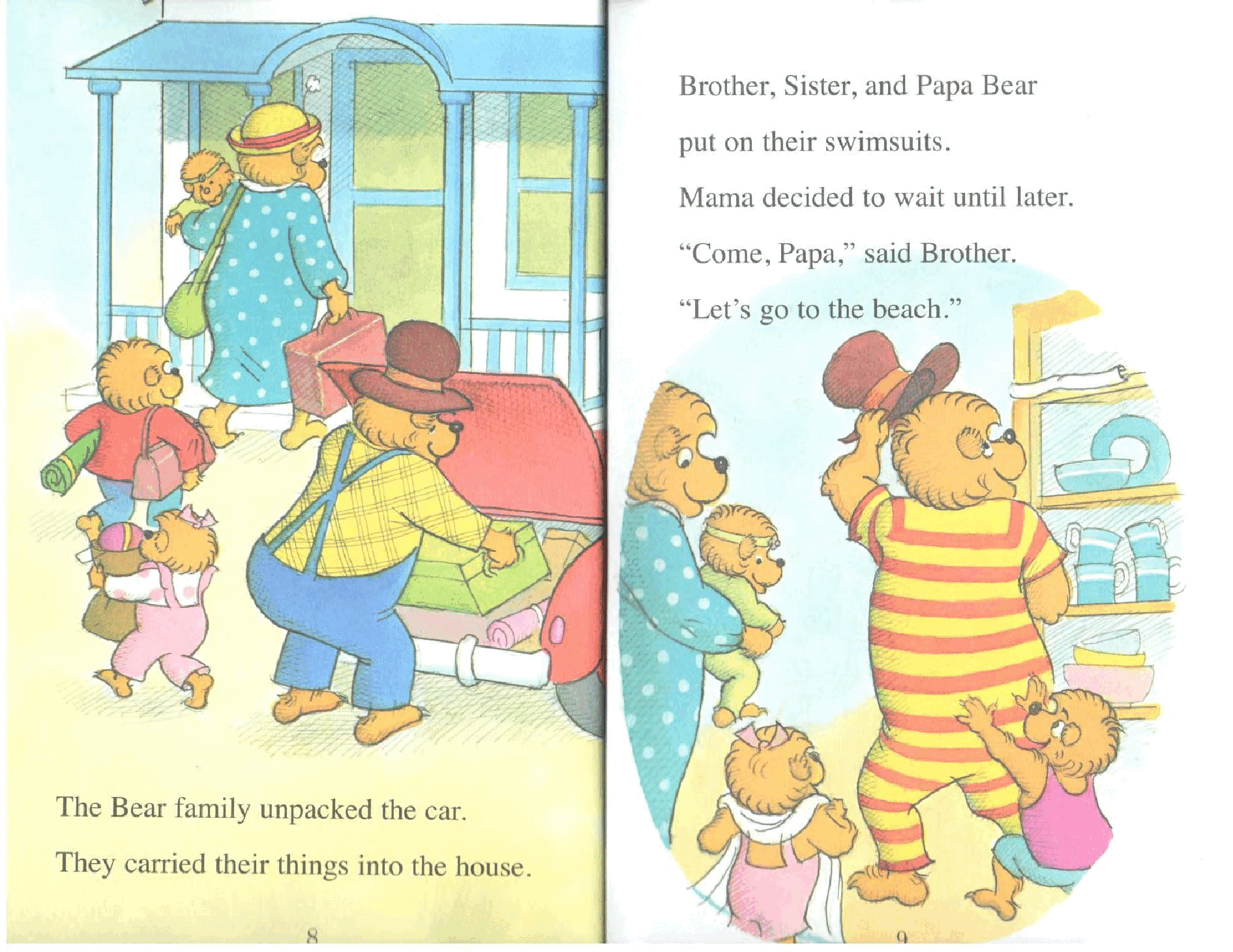 72本贝贝熊早教英文绘本之Berenstain_Bears_seashore_treasure.pdf,第4页预览