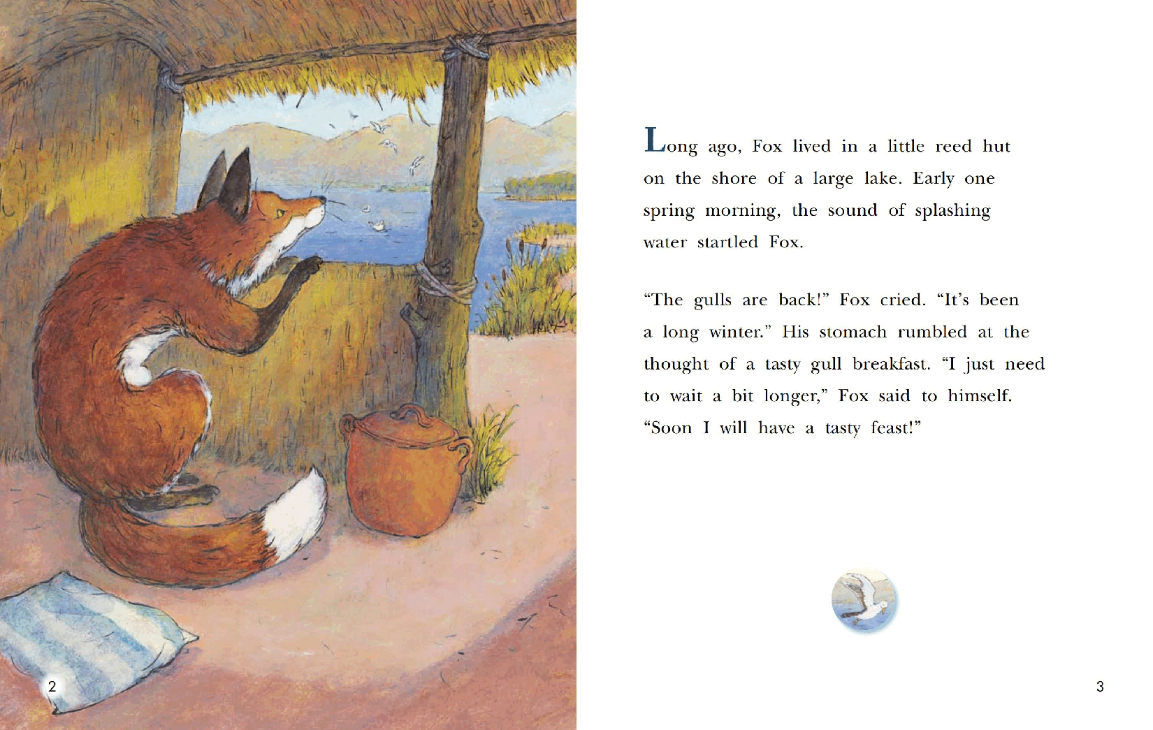 英国海尼曼G2级英语启蒙绘本107 The Fox and the Gulls.pdf,第4页预览