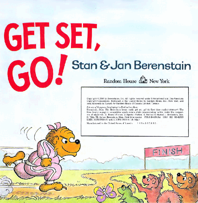 72本贝贝熊早教英文绘本之Berenstain_Bears_Ready,_Get_Set,_Go.pdf,第4页预览