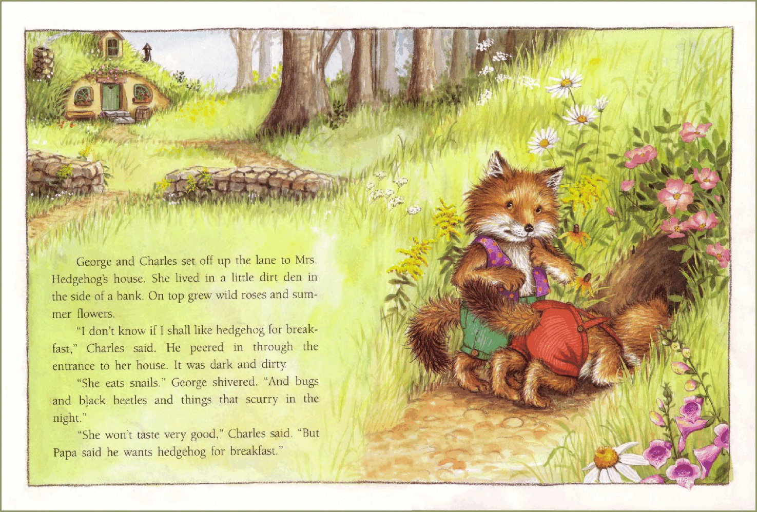(4-5岁)国外早教机构推荐彩绘英文童书Hedgehog for Breakfast.pdf,第4页预览