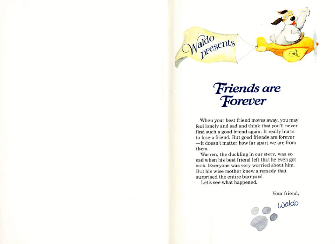 高清彩绘英文原版绘本Friend are Forever.pdf,第2页预览