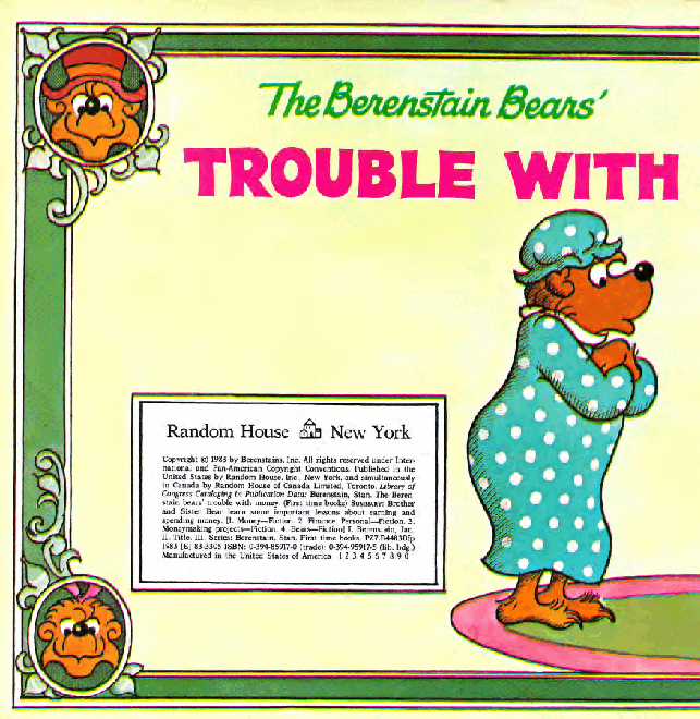 72本贝贝熊早教英文绘本之Berenstain_Bears_Trouble_with_Money.pdf,第3页预览
