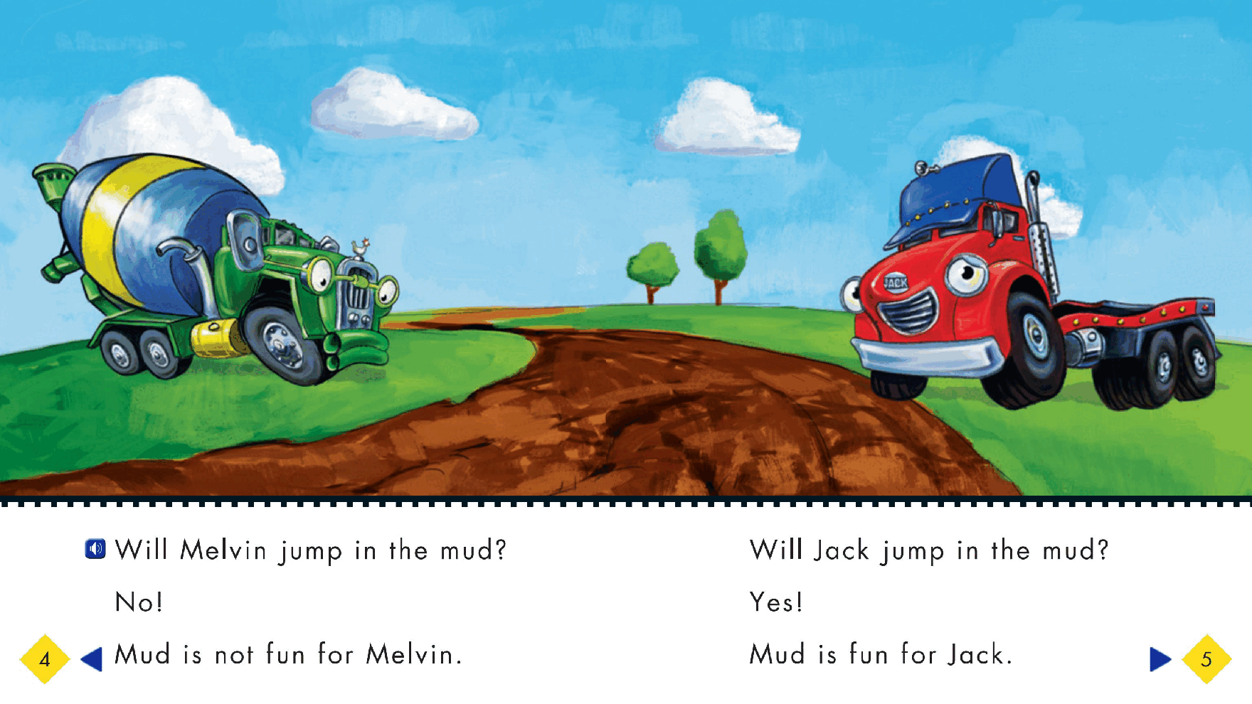 汽车镇的故事英语启蒙绘本34_Mud_Fun.pdf,第4页预览