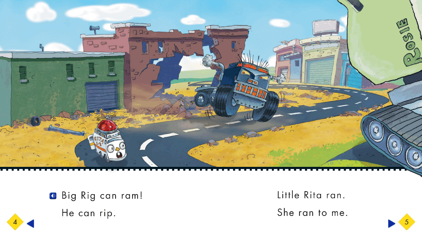 汽车镇的故事英语启蒙绘本14_Rita_Ran_to_Rosie.pdf,第4页预览