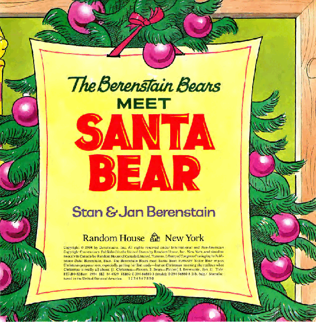 72本贝贝熊早教英文绘本之Berenstain_Bears_meet_Santa_Bear.pdf,第4页预览
