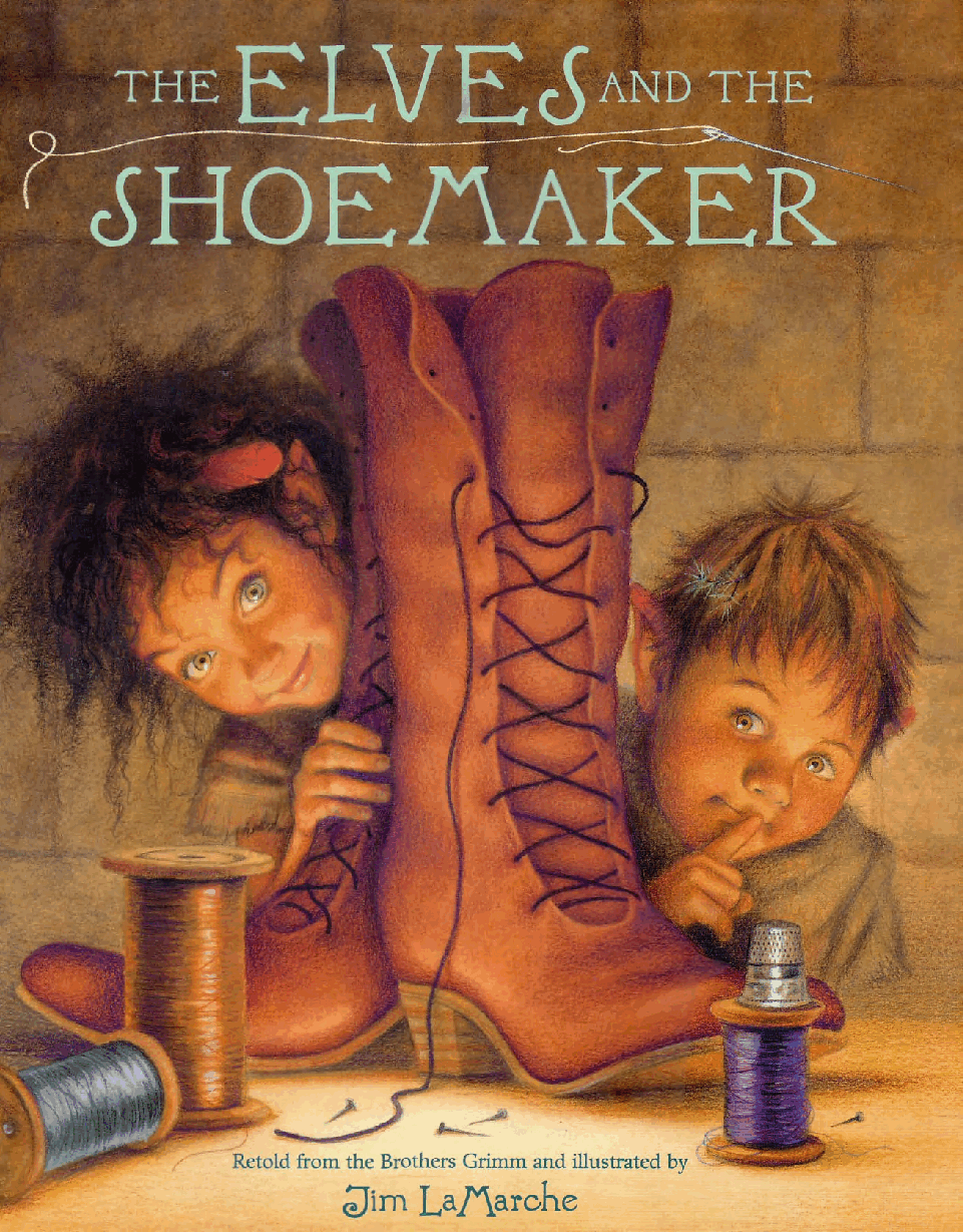 (6-7岁)国外早教机构推荐彩绘英文童书The Elves and the Shoemaker.pdf,第1页预览