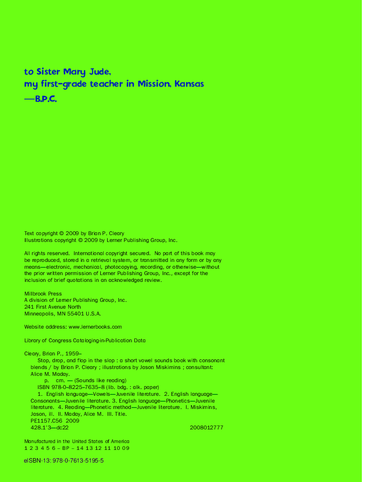 高清彩绘英文原版绘本Stop, Srop and Flop in the Slop.pdf,第4页预览