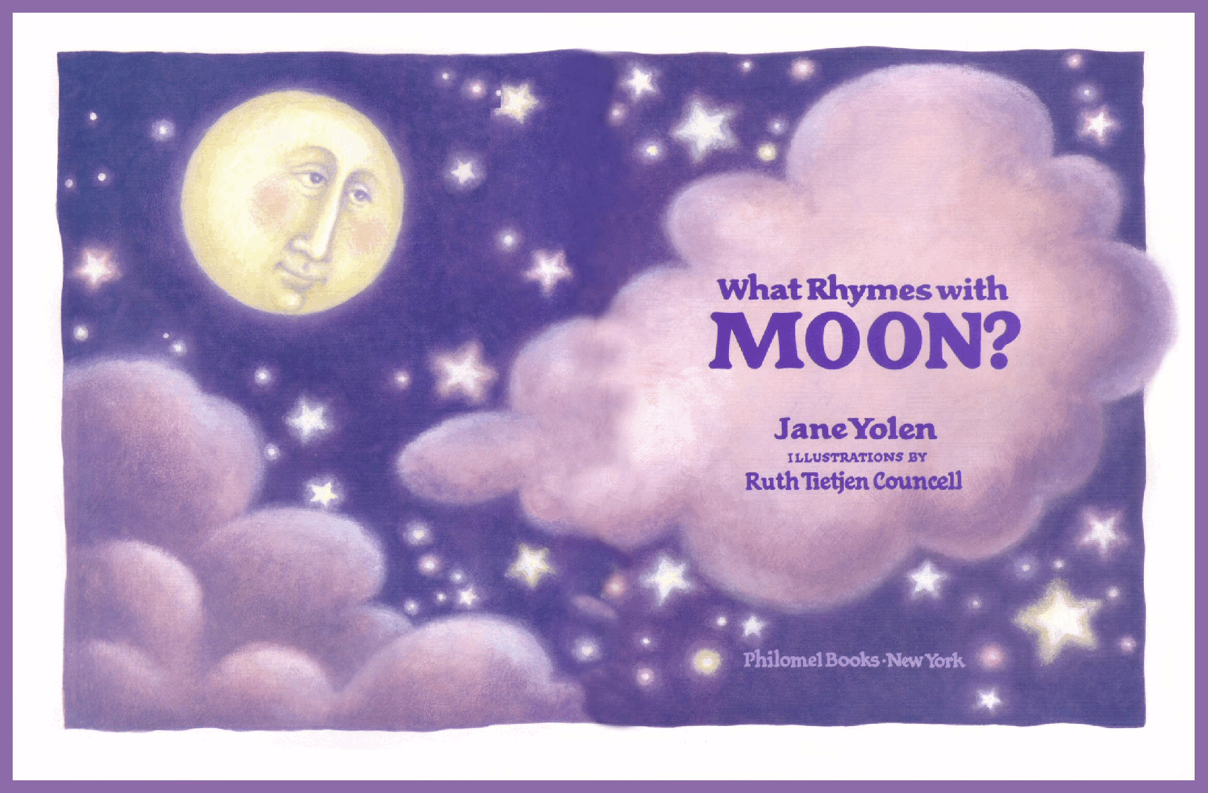 (6-7岁)国外早教机构推荐彩绘英文童书What Rhymes with Moon.pdf,第3页预览
