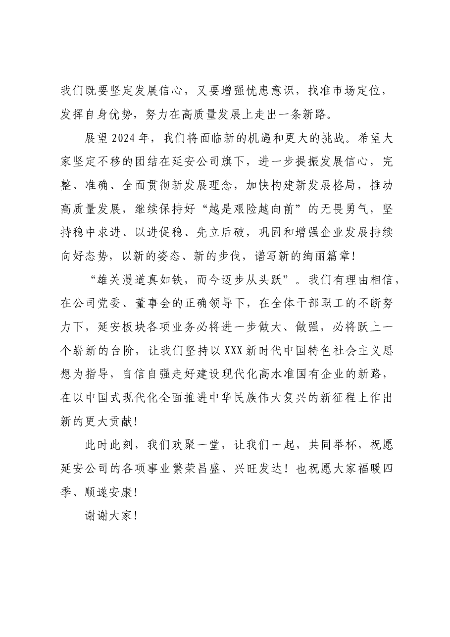在公司年会上的致辞.doc,第2页预览
